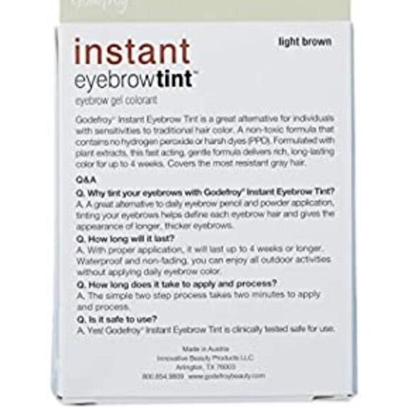 𝅺⭐️GODEFROY Instant Eyebrow Color, Light Brown 3 Applications⭐️ - Picture 2 of 5